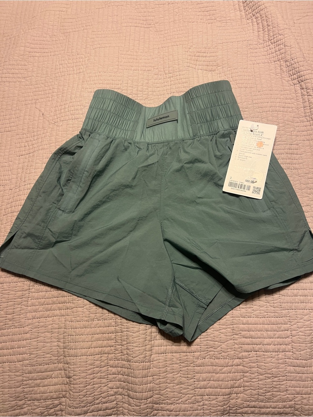 lululemon athletica Sage Green Women’s High-Waist Athletic Shorts